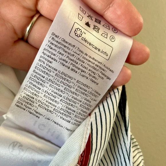 ICHI Geometric Print Maxi Skirt Multicolor Button Front Skirt - Picture 9 of 9